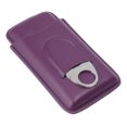 thumbnail image 1 of Cigar Box, Purple Exquisite Lightweight Hand Stitched  Cigar Leather Case  For Business, 1 of 8