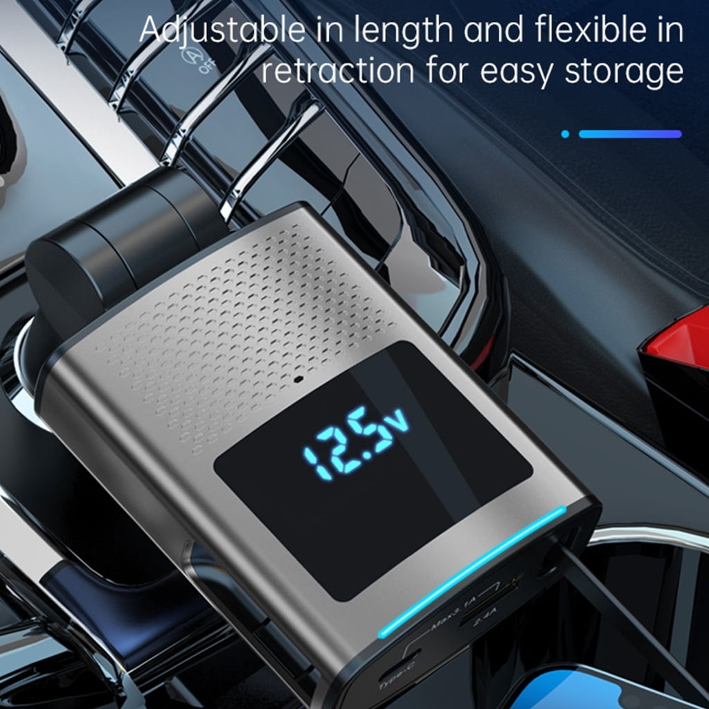 Multiple Device 3 in 1 Car Charger 65W Retractable USB C Fast Charging Adapters Travel Charger for Phone & OS system Phones