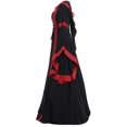 thumbnail image 4 of Medieval Costume Women Queen Hooded Dresses Gothic Renaissance Cosplay Long Dress Female Retro Fancy Clothes Halloween S-5XL, 4 of 5