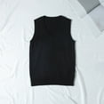 thumbnail image 2 of TTUHYWXI Women’s Sweater Vest V Neck JK Uniform Kint Vests Solid Classic Sleeveless Pullover Sweaters Tops (Black, L), 2 of 4