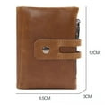 thumbnail image 2 of OULII Lot de 1 Sacs à Main pour Hommes Marron Clair Rétro Rangement de Pièces Décontracté, 2 of 8
