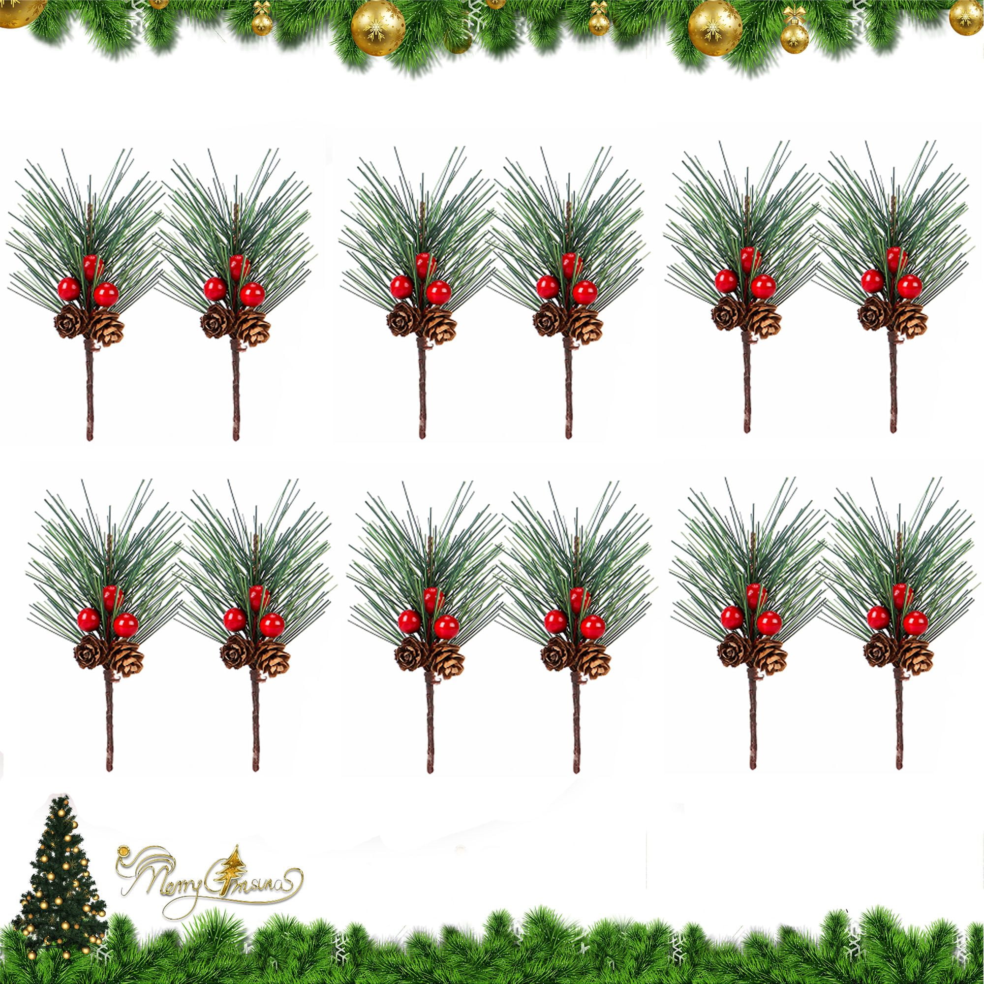Faux Christmas Artificial Pine Needle Stem 33.1 Tall – RusticReach