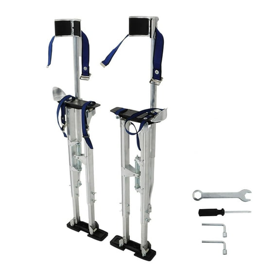 Drywall Stilts 36-48 Inch Drywall Stilt Aluminum Alloy Adjustable Stilts Silver Stilts