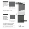 thumbnail image 6 of KALYSIE Cordless Roller Shades 100% Blackout Blinds for Windows and Doors, Pull Down Room Darkening Window Shades, Easy to Install for Home and Office, Grey, Fixed 75 Inches High, 30 Inches Width, 6 of 6