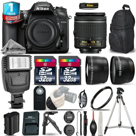 Nikon D7200 DSLR Camera + 18-55mm VR - 3 Lens Kit + Flash + 1yr Warranty +