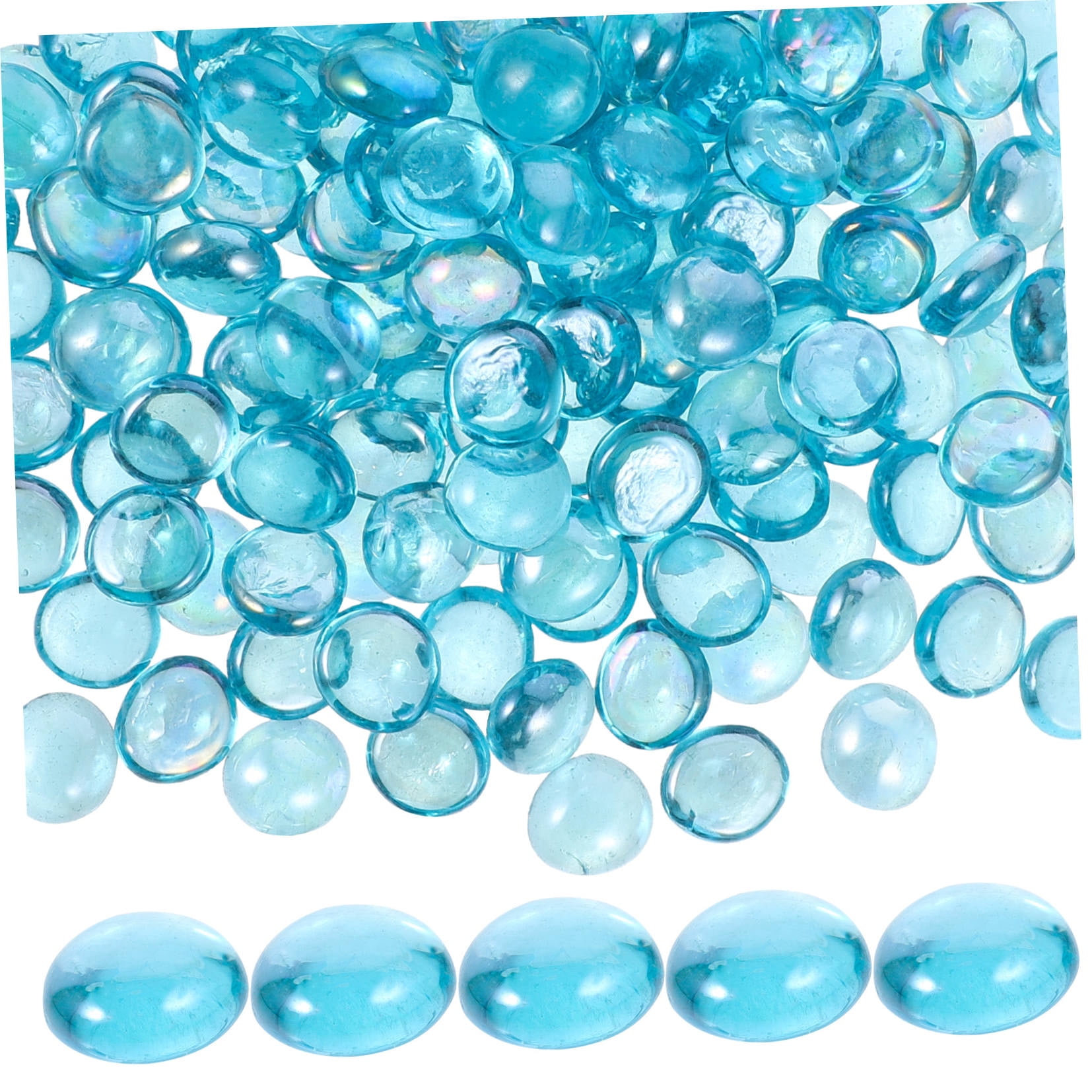 UPKOCH Blue Glass Stones for Decor Add Style to Plants and Fish Tanks 1 Bag