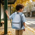 thumbnail image 6 of Blue and Gold Marble Pattern 17" School Backpacks for Teens,Waterproof Oxford Fabric,S-Shape Padded Straps for School,Travel,Hiking,Camping, 6 of 6