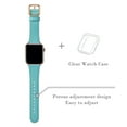 thumbnail image 3 of WFEAGL Genuine Leather iwatch Band for iWatch Series 38mm 40mm 41mm Tiffany blue/Gold, 3 of 10
