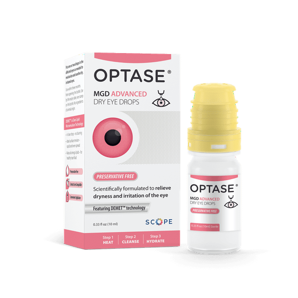 OPTASE MGD Advanced Dry Eye Drops Preservative Free Eye Drops for Dry