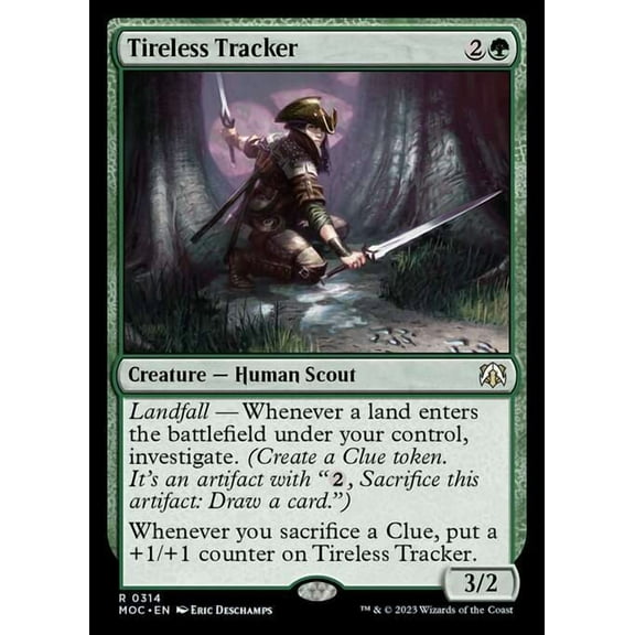 MtG March of the Machine Commander Rare Tireless Tracker #314