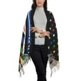 thumbnail image 2 of Yiaed Thin Green Line With USA Flag Print Warm Long Scarves Winter Scarfs Big Scarf Oversized Scarf Tassel Soft Fall Winter Thick Scarf Warm Shawl, 2 of 8