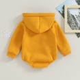 thumbnail image 4 of Okbabeha Newborn Baby Boy Outfits Warm Fleece Hoodie Romper Long Sleeve Bubble Sweatshirt Onesie Infant Fall Winter Clothes, 4 of 8