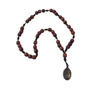 Saint Anthony Chaplet Rosary for Prayer with Cherry Wood Beads and Medal by Catholica Shop, 9 Inch