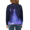 thumbnail image 5 of Girls Christmas Tree Graphic Sweatshirt Long Sleeve Pullover Casual Holiday Lightweight Crewneck Top, 5 of 5