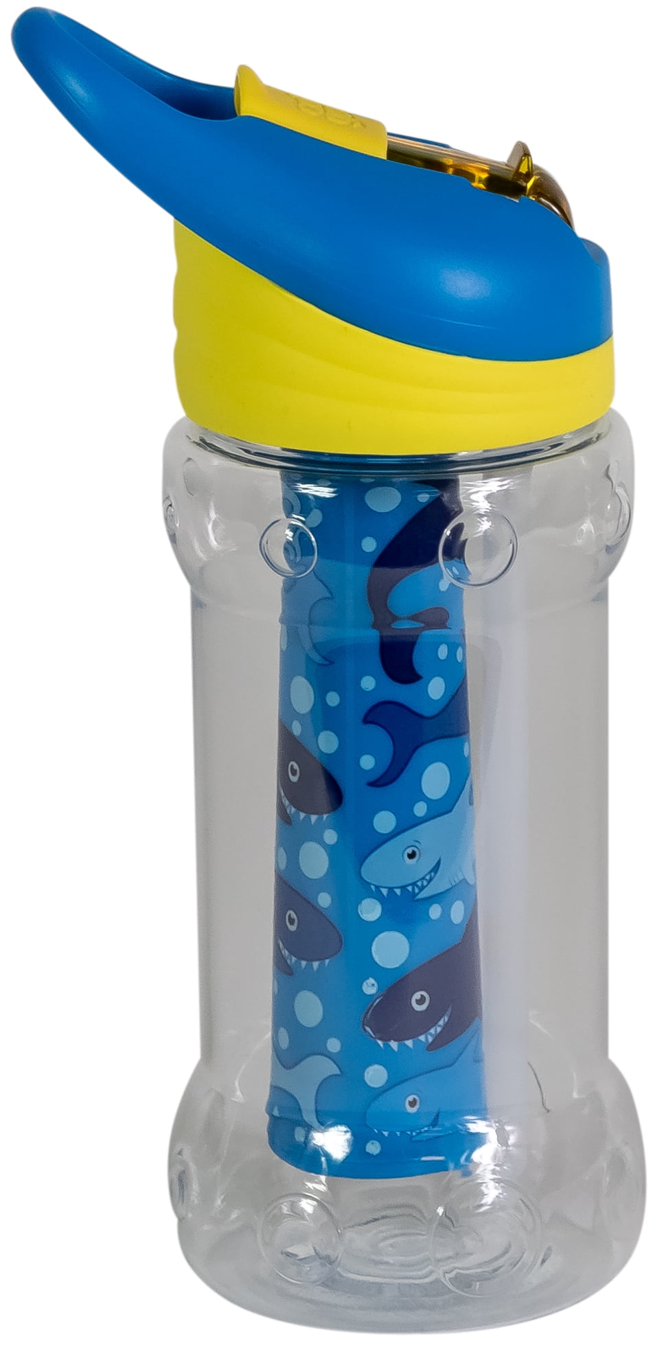 Cool Gear 14 Oz. non-toxic Paloma Bottle Shark, Blue and Yellow
