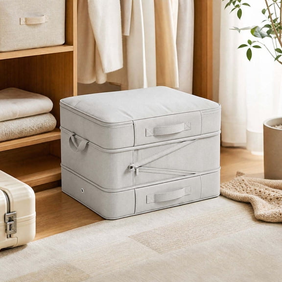 Foldable Clothing Organizer with Handles, Home Bedroom Storage Solution