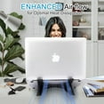 thumbnail image 4 of Laptop Stand for Desk,Portable foldable Stand Sturdy Laptop Riser, Ventilated Laptop Holder Compatible 13 14 15.6 Inch MacBook Pro Air/HP/Dell,Cooling Computer Stand Accessories Black, 4 of 6