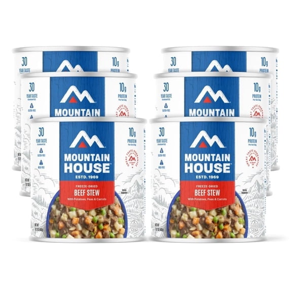 (6 Cans Pack) Mountain House Beef Stew #10 Can Freeze Dried Emergency Camping Food ✅