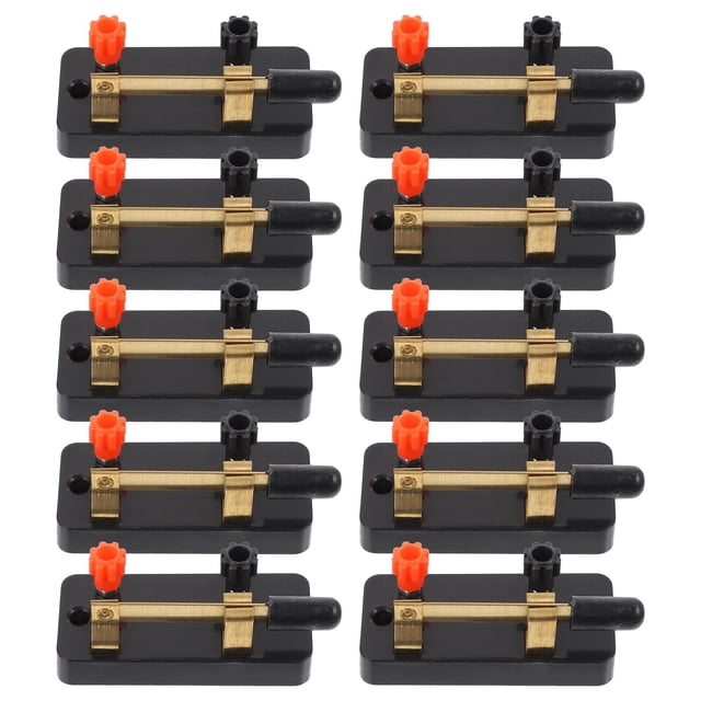 RUNROTOO 10pcs Electrical Equipment Single Throw Switches Copper for Teachers