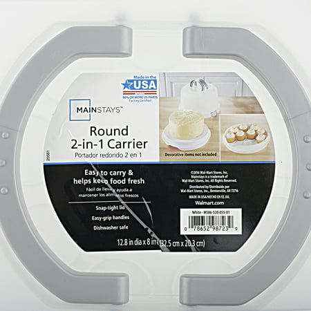 Mainstays 2 in 1 Dome Cake Carrier Container