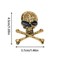 thumbnail image 3 of Qarigey Broche de calavera de estilo Punk, broches encantadores de tibias cruzadas para mujer, bisutería de moda para el Día de San Valentín, Pascua, Accesorios de disfraces Oro Qarigey  AP004648-02, 3 of 6