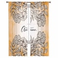 thumbnail image 7 of Sheer Curtains 84 inches Long, Autumn Fall Floral Plant Watercolor Style Light Filtering Sheer Window Curtains Rod Pocket Voile Drapes for Bedroom Living Room, 52"W x 84"L 2 Panels, 7 of 7