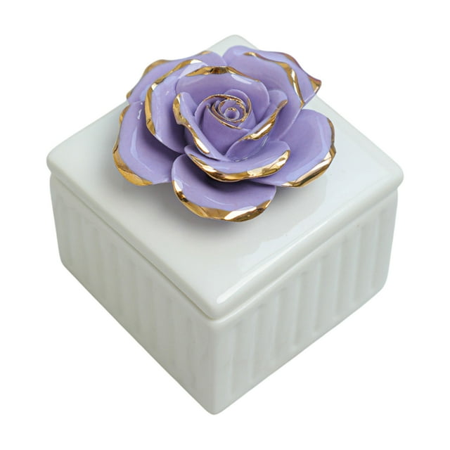 Storage Jar Ceramic Hand-painted Home Jewelry Box Organizer Candlestick Wedding Box Ornaments Companion Gift