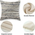 thumbnail image 7 of Blue Gray Pillow Covers 18x18 Set of 2 Modern Abstract Striped Throw Pillows Art Painting Decoration Pillow Cases Linen Farmhouse Cushion Case Outdoor Decorative Throw Pillows for Couch Sofa, 7 of 7