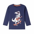 thumbnail image 4 of QGJZVUNL Boys Dinosour Printed Long Sleeve T Shirts Fall Casual Layer Tops Cartoon Round Neck Tshirts Size 6-7 Years, 4 of 5