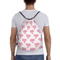 thumbnail image 2 of Drawstring Backpack - Cute Axolotl pink Splash Proof Small Drawstring Gym Bag for Women Men, Cinch Sports String Bag Backpack for Travel Swimming Beach, 2 of 8