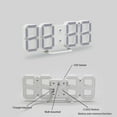 thumbnail image 3 of Abbracc USB LED Desk Wall Table Clock Red White+Red, 3 of 4