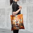 thumbnail image 4 of Happy Thanksgiving Schnauzer Give Thanks Fall Beanie Scarf Welcome All Over Print 3D Canvas Tote Bag Miniature Schnauzer Dog Lover Reusable Handbag - 00020, 4 of 5
