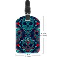 thumbnail image 6 of Square 2Pack PU Leather Skull Cruise Luggage Tag with Privacy Cover and Name ID Tag for Travel Handbags Backpacks Luggage Tags, 6 of 6