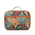 thumbnail image 2 of Tropical Plant Lover Insulated Lunch Bag, Lightweight Portable Lunch Pouch With Palm Leaf, Hawaiian Floral, And Jungle Leaves Pattern, Durable Washable For Preschoolers, 2 of 6