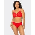 thumbnail image 2 of Women's Curvy Couture 1311 Sheer Mesh Unlined Underwire Bra (Diva Red 40H), 2 of 5