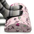 thumbnail image 3 of Winter Foot Rest, Cozy Christmas Concept of Skates Socks Hats and Mittens, Non-Slip Backing Adjustable Ergonomic Memory Foam Leg Support for Office, Pale Reseda Green Rose, by Ambesonne, 3 of 5