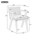 thumbnail image 3 of Euroco Mid-Century Accent Chair with Handcrafted Rattan Backrest and Padded Seat for Leisure, Bedroom, Kitchen, Living Room, Enterway, Natural, 3 of 9