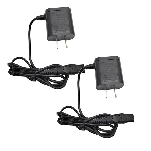 Leojiow 2Pcs Charger Cord Fit For H Q8505 7000 5000 3000 Series Mg5750 Mg7790 Shaver Adapter Power Supply Charging Cord (15V Charger) One Size Black