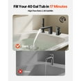 thumbnail image 2 of KFFKFF Roman Tub Faucet, 3-Hole Waterfall Bathtub Fixture with Shower Head & Single Handle, Ideal for Bathing and Pet Washing, Matte Black Finish, Durable Stainless Steel Construction, 2 of 9