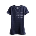 thumbnail image 1 of In A World Where You Can Be Anything Be Kind Women's Fashion Relaxed T-Shirt Tee Heather Navy Medium, 1 of 4