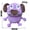 Purple Puppy, variant on Plush toy eggplant dog doll purple dog comfort gift