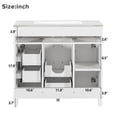 thumbnail image 4 of Harper & Bright Designs 36" White Bathroom Vanity Sink Combo with Drawers, Bathroom Storage Cabinet with and Soft Close Door and Adjustable Shelf, 4 of 20
