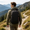 thumbnail image 6 of Hyknon Travel Backpack for Women Men, Large Capacity Lightweight Hiking Backpack, Minimalist Daily Leisure Sports Bag, Color Blocking Casual Bag, Daily Daypack for Camping Outdoor Activities, Black, 6 of 8
