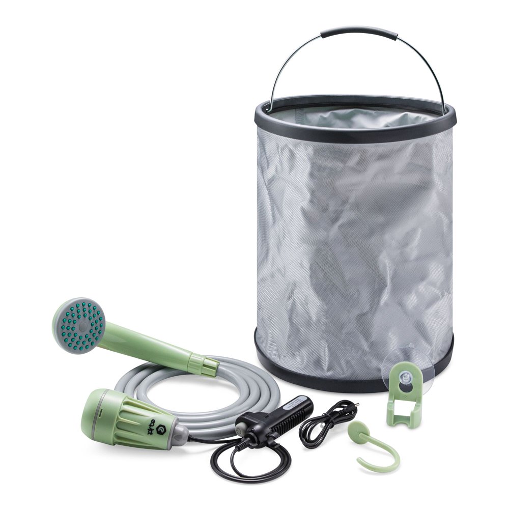 Equipt Streamline Portable Camping Shower with Expandable 4 Gallon Bucket