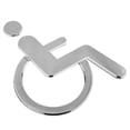 thumbnail image 4 of veasfak 3D Acrylic Wheelchair Disability Sign Self Adhesive Backed Mirror Surface Wheel, 4 of 8