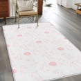 thumbnail image 2 of 2.7'x5' Area Rugs, Easter Bunny Indoor Outdoor Area Rug for Living Room Bedroom, Pink Eggs Cute Rabbits Cartoon Washable Bathroom Rugs Kitchen Floor Carpet Mats Home Decor Aesthetic, 2 of 8