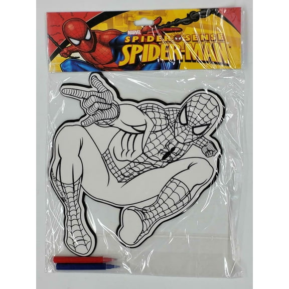 Marvel Universe Spider Sense Foam Wall Decoration (Spiderman) - Color Your Hero -Ages 3  