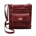 thumbnail image 1 of Huanglei Sac Messager Polyvalent pour Femmes en Cuir Uni avec Bandoulière Réglable Grande Capacité et Tendeur, 1 of 1