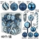 thumbnail image 4 of 20/29/40/50 piezas de adornos navideños de forma especial en azul y dorado, decoración para árbol de Navidad, colgante de esferas navideñas, nuevo, 4 of 5
