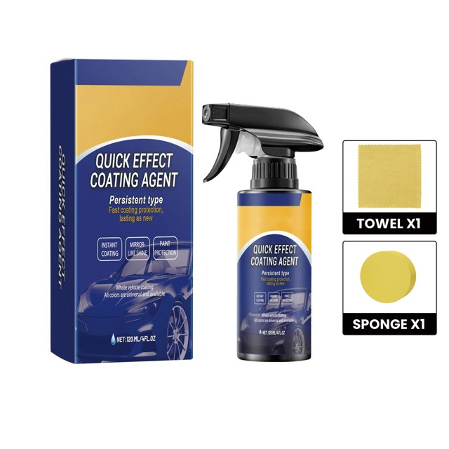 Spray de recubrimiento de cristal cerámico automotriz | Protección de pintura hidrofóbica de alto brillo | Esmalte de revestimiento repelente al agua | Restaurador de superficies múltiples para
